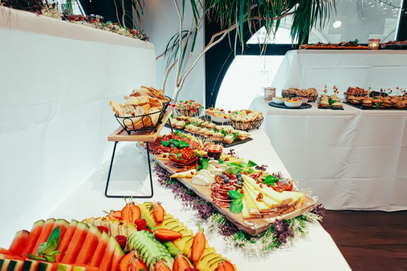 Professional catering service at a corporate event