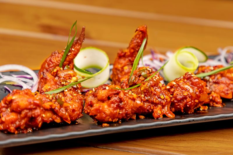 BBQ Smoke Wings with rich smoky glaze